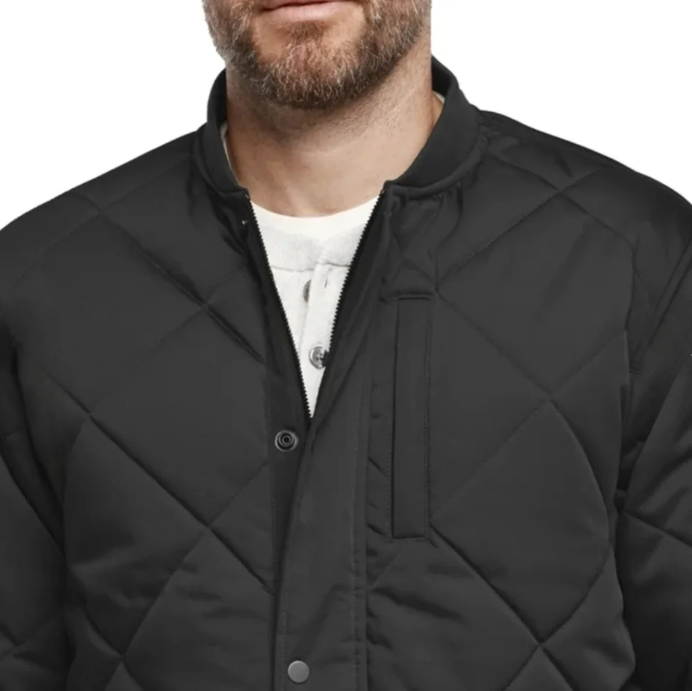 NWT Banana Republic Men’s Quilted Bomber Jacket, Black